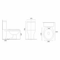 MEREO WC kombi, spodní odpad s armaturou, včetně sedátka (VSD98) (1)