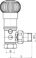 SLOVARM Ventil radiátorový VE-4523A rohový, DN25, 1" (412423) (1)
