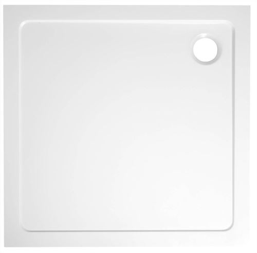 Aqualine TECMI sprchová vanička z litého mramoru, čtverec 80x80x3 cm