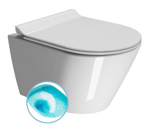 GSI KUBE X závěsná WC mísa, Swirlflush, 50x36 cm, bílá ExtraGlaze