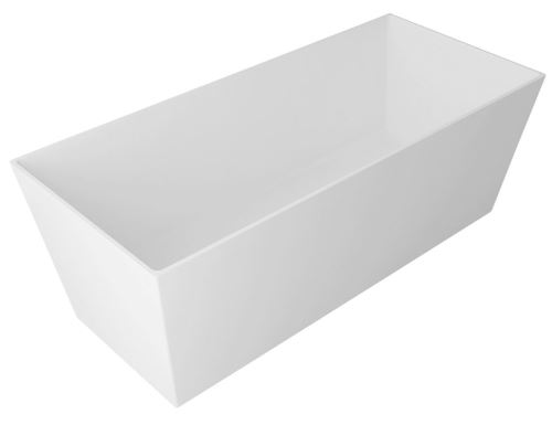 Gelco KVADRIE vana 1590x650x550mm, litý mramor, objem 360l, bílá lesk