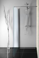 Aqualine WALK-IN zástěna jednodílná k instalaci na zeď, 700x1900 mm, sklo Brick (1)