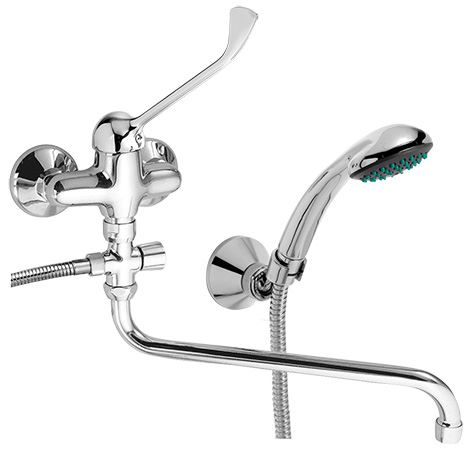 NOVASERVIS Paneláková baterie 100 mm lékařská páka Metalia 55 chrom (55075L,0)