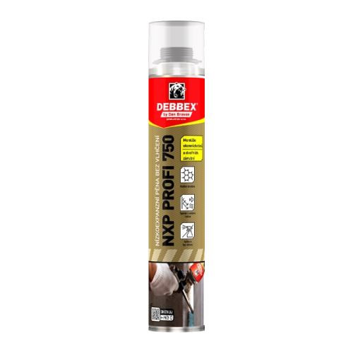 DEBBEX Nízkoexpanzní pěna bez vlhčení NXP PROFI 750 pistolová dóza 750 ml, světle modrá (40510DBX)