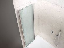 Aqualine WILA vanová zástěna 900x1400 mm skládací, chrom, čiré sklo (1)