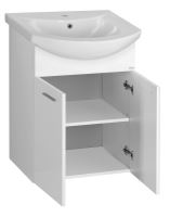 AQUALINE ZOJA umyvadlová skříňka 50,5x74x30cm, bílá (51055A) (2)