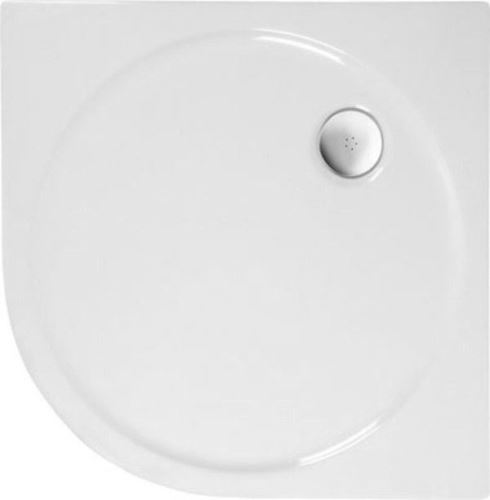 POLYSAN SONATA sprchová vanička akrylátová, čtvrtkruh 80x80cm, R500, bílá (56111)