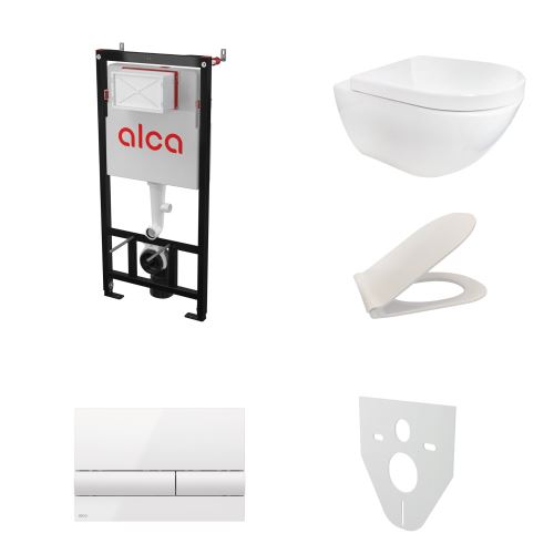 AKČNÍ SET 5v1 Alcadrain Sádromodul AM101/1120 + JIKA MIO rimless
