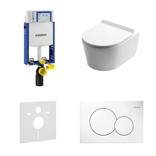 AKČNÍ SET 5v1 Geberit Kombifix ECO 110.302.00.5 + WC mísa SLOVARM W YJ-2387, bílá