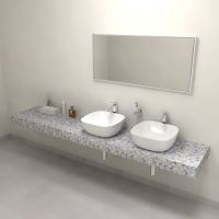 Sapho TAILOR rockstone deska 220x50 cm, provedení límce C Sapho TAILOR rockstone deska 220x50 cm, provedení límce C