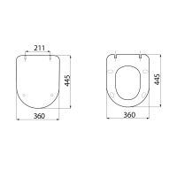 CREAVIT PAULA WC sedátko, Slim soft close, duroplast, zlatá (KC0903) (7)