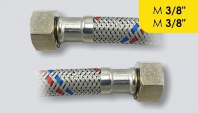 nerezová flexi hadička M 3/8" x M 3/8", 80 cm