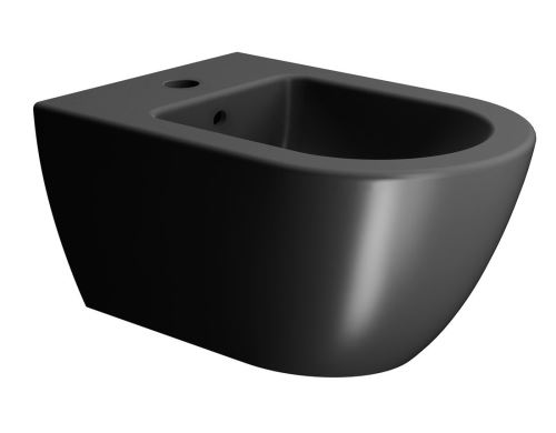 GSI PURA bidet závěsný 55x36 cm, černá dual-mat