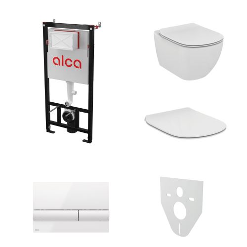 AKČNÍ SET 5v1 Alcadrain Sádromodul AM101/1120 + WC mísa IDEAL STANDARD Tesi