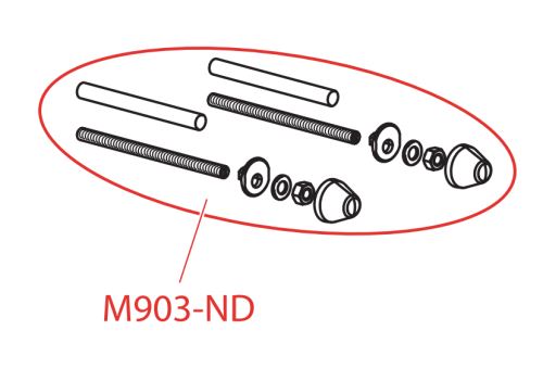 ALCADRAIN Tyče závitové + příslušenství k WC modulu (M903-ND)