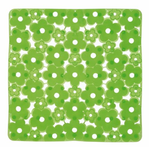 AQUALINE MARGHERITA podložka do sprch. koutu 51,5x51,5cm s protiskluzem,PVC,zelená ( 75151