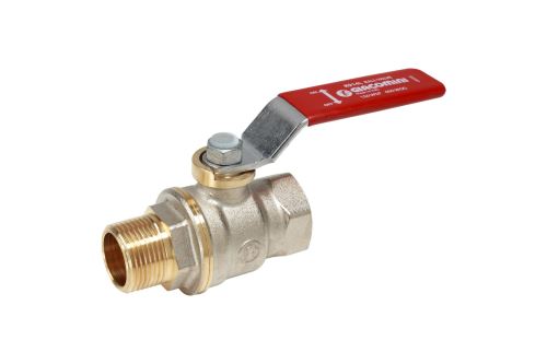 GIACOMINI R914L Kulový kohout, vnější x vnitřní závit, páčka, PN 35, T185°C 1"1/4 červený (R914LX026)