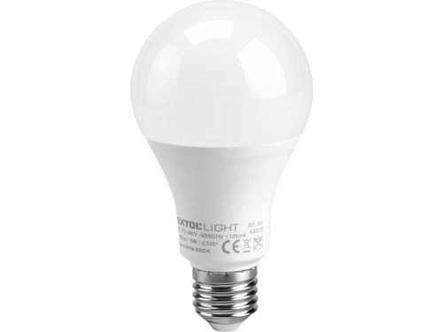 EXTOL LIGHT Žárovka LED klasická, 15W, 1350lm, E27, teplá bílá (43005)