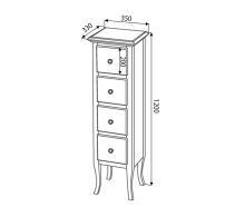 Sapho RETRO skříňka 35x119x33cm, buk (8)