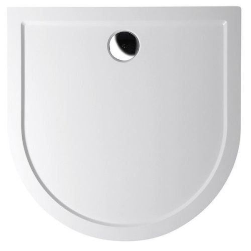 Polysan ISA 100 sprchová vanička z litého mramoru, půlkruh 100x100x4cm, bílá