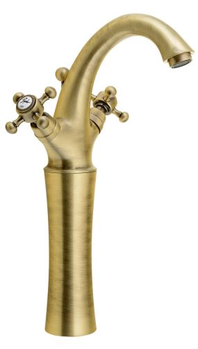 Reitano Rubinetteria ANTEA stojánková umyvadlová baterie vysoká s výpustí, výška 300mm, bronz