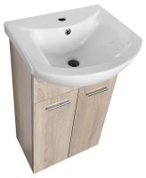 AQUALINE ZOJA umyvadlová skříňka 42x74x25cm, dub platin (51144) (3)