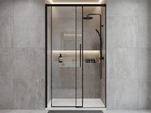 GELCO LUXOR BLACK sprchové dveře 1100mm, čiré sklo (GU1211B) (1)