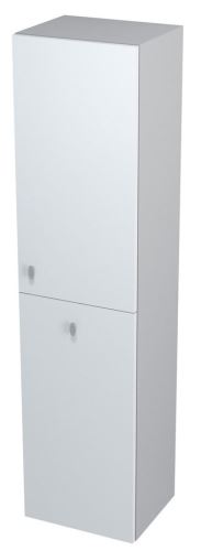 Sapho AILA skříňka vysoká s košem 35x140x30cm, pravá, bílá/stříbrná