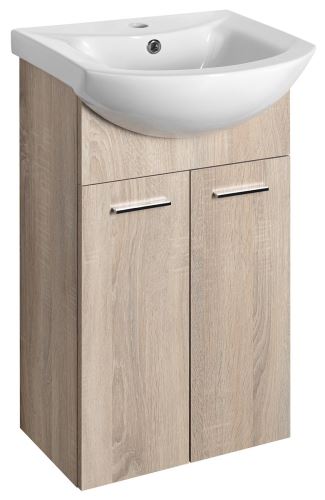 AQUALINE ZOJA umyvadlová skříňka 42x74x25cm, dub platin (51144)