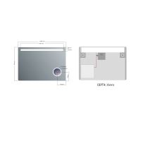 Sapho ASTRO LED podsvícené zrcadlo 1000x700mm, kosmetické zrcátko (6)