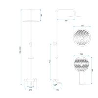 REA Sprchová sada s termostatickou baterií LUNGO DIAMOND, Měď (REA-P3300) (6)