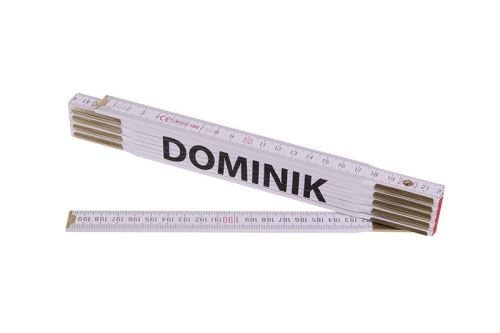 Metr skládací 2m DOMINIK (PROFI,bílý,dřevo) (13436)