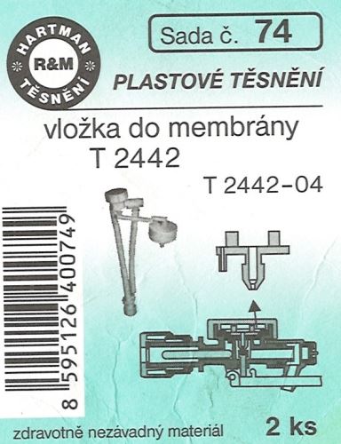 HARTMAN Sada plastového těsnění - vložka do membrány T2442-04 (0074)