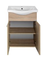 AQUALINE KERAMIA FRESH umyvadlová skříňka 51,1x74x34cm,dub platin (50058) (2)