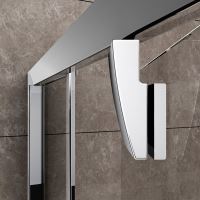 RAVAK Sprchové dveře PIVOT PDOP2 110 black+Transparent (03GD0300Z1) (1)