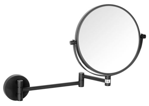 SAPHO X-ROUND BLACK závěsné kosmetické zrcátko průměr 190mm, černá (XR006B)