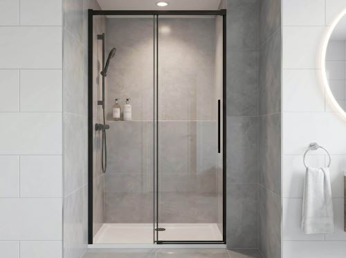 GELCO LUXOR BLACK sprchové dveře 1100mm, čiré sklo (GU1211B)