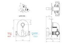 Sapho Podomítková baterie s bidetovou sprškou, chrom (6)