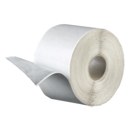 DEN BRAVEN Páska FLEECEBAND / Butylový pás s textilií 100 x 1,5 15, bílá textilie (B3710BD)