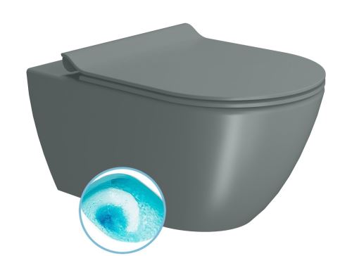 GSI PURA WC závěsné, splachování SWIRLFLUSH, 55x36 cm, agave dual-mat