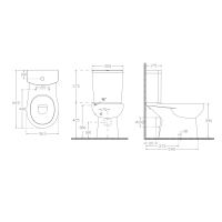 SAPHO KAIRO WC kombi, zadní odpad, včetně splachovacího mechanismu (PC105) (5)