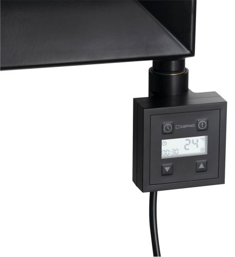 SAPHO KTX topná tyč s termostatem, 300 W, černá mat (KTX-B-300)