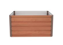 G21 Vyvýšený záhon Daisy 100 x 80 x 52 cm, plechový, hnědý (GB-080-52-GWW) (2)