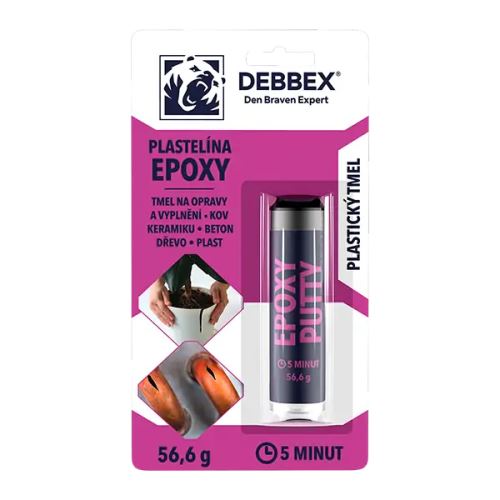 DEBBEX Plastelína Epoxy 56,6 g, světle černá (50740DBX)