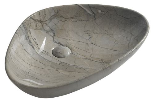 Sapho DALMA keramické umyvadlo 58,5x39x14 cm, grigio