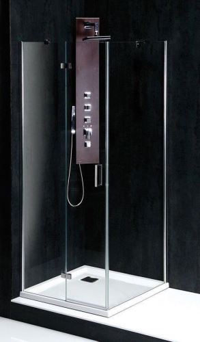 POLYSAN VITRA LINE zástěna bez držáku osušky, čtverec 1200x1200mm, levá, čiré sklo