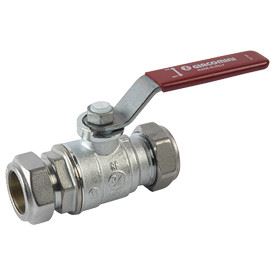 GIACOMINI R258CC Kulový kohout pro trubky CU, svěrné spojení 28 x 28 (R258CX006)