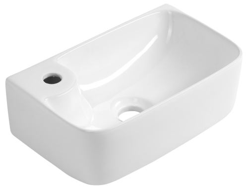 AQUALINE BELLE keramické umývátko 36x22cm, bílá (NP365)