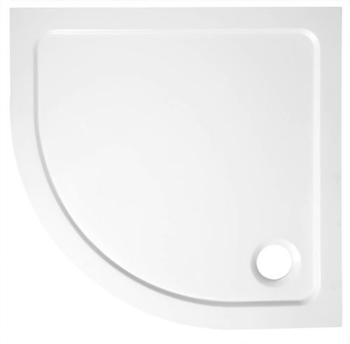 Aqualine TECMI sprchová vanička z litého mramoru, čtvrtkruh 90x90x3 cm, R55