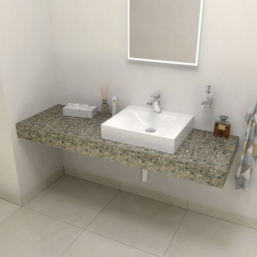 Sapho TAILOR rockstone deska 150x50 cm, provedení límce R